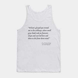 A Quote from “The Great Gatsby” by F. Scott Fitzgerald Tank Top